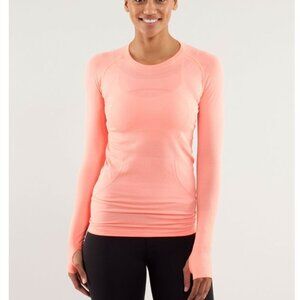 Lululemon Run: Swiftly Tech Long Sleeve Pop Orange Size 12
